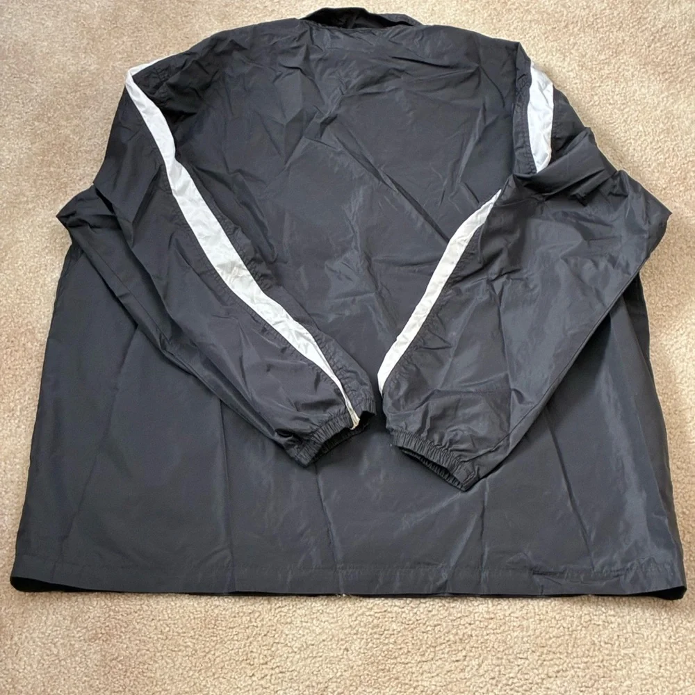 Nike Men's Black Windbreaker‎ Jacket with White Stripes